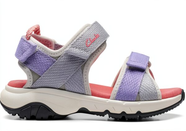 Clarks Grey Combi Sport Sandals Kids Water Friendly-5
