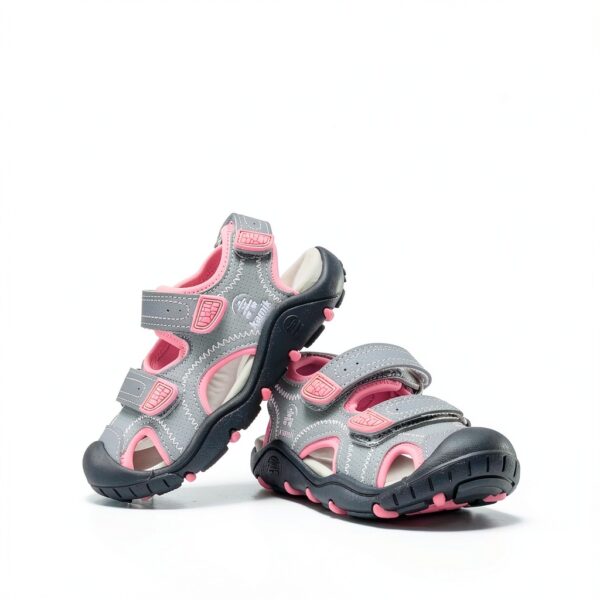 Kamik Girls Sport Sandals Waterproof Light Grey Pink HK9042-5