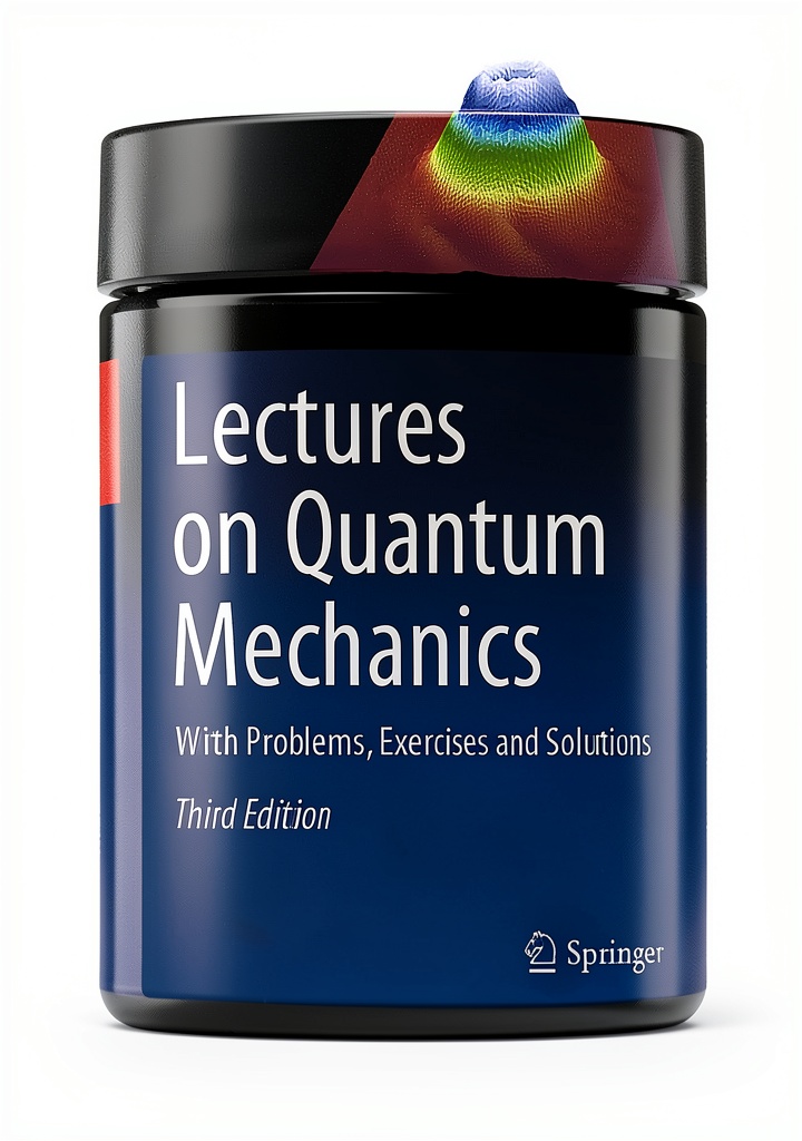Cover of Springer nanostructures physics textbook on a device