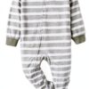 Gerber Baby Blanket Sleepers Cozy Footed Pajamas Safari-3