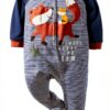 Gerber Baby Boys Sleep n Play Fox Print Zipper Outfits-1