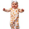 Golden Retriever Baby Sleeper Mud Pie Cotton Spandex Footed-3