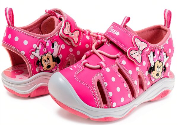 Minnie Mouse Light Up Water Shoes Girls Swim Sandals Pink-4
