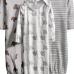 Carters Baby Sleep Gowns Neutral Colors Easy Dressing-0