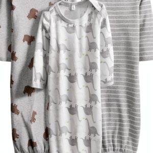 Carters Baby Sleep Gowns Neutral Colors Easy Dressing-0