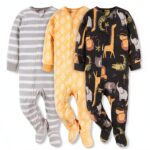 Gerber Baby Blanket Sleepers Cozy Footed Pajamas Safari-0