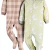 Gerber Baby Blanket Sleepers Cozy Footed Pajamas Moons-0