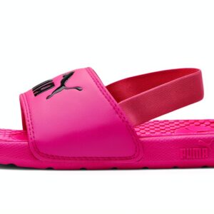 PUMA Girls Sport Sandals Leather Slip On Cushioned Footbed-0