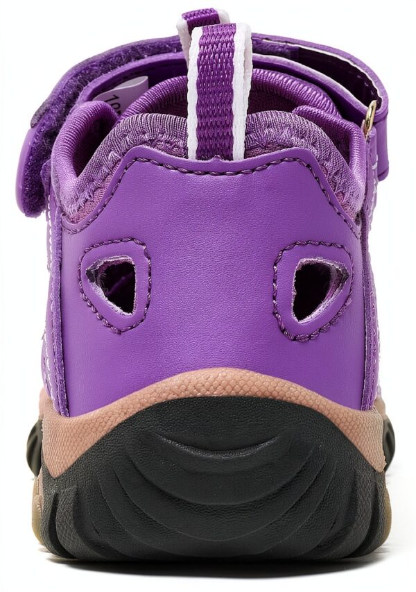 Kids Sport Sandals Mesh Fabric Cushioned Footbed Hook Loop-4
