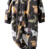 Gerber Baby Blanket Sleepers Cozy Footed Pajamas Safari-1