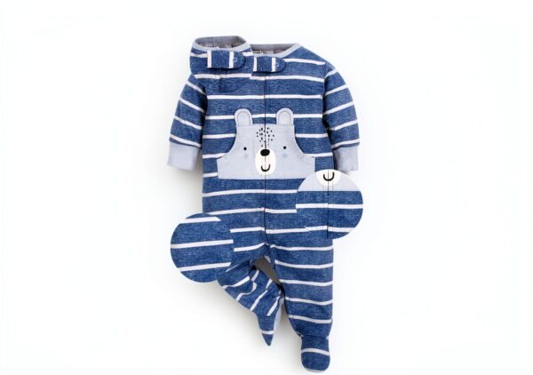 Gerber Baby Boys Sleep n Play Fox Print Zipper Outfits-3