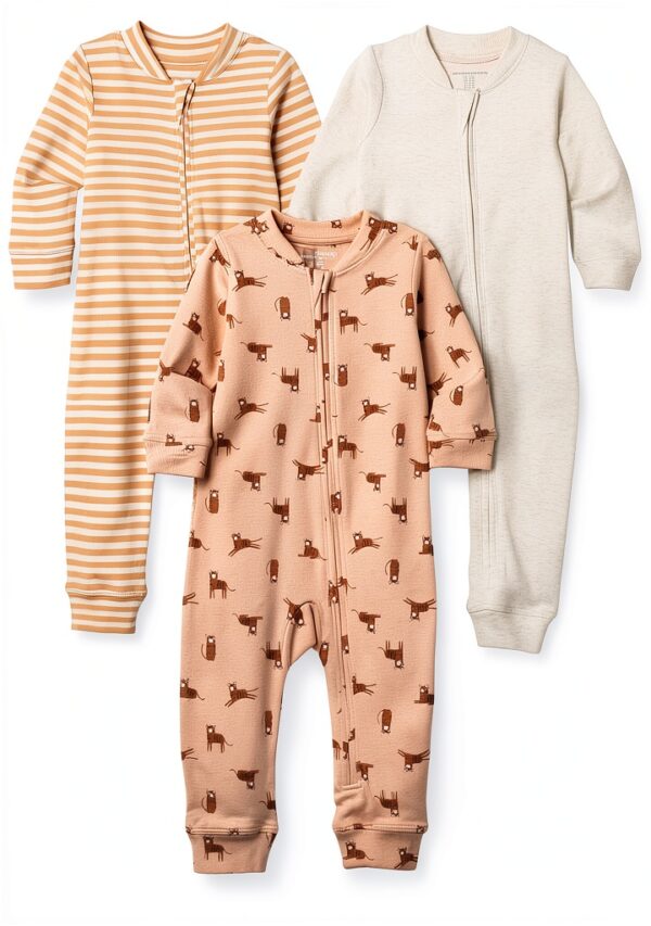 Amazon Essentials Baby Cotton Footless Sleep and Play-0