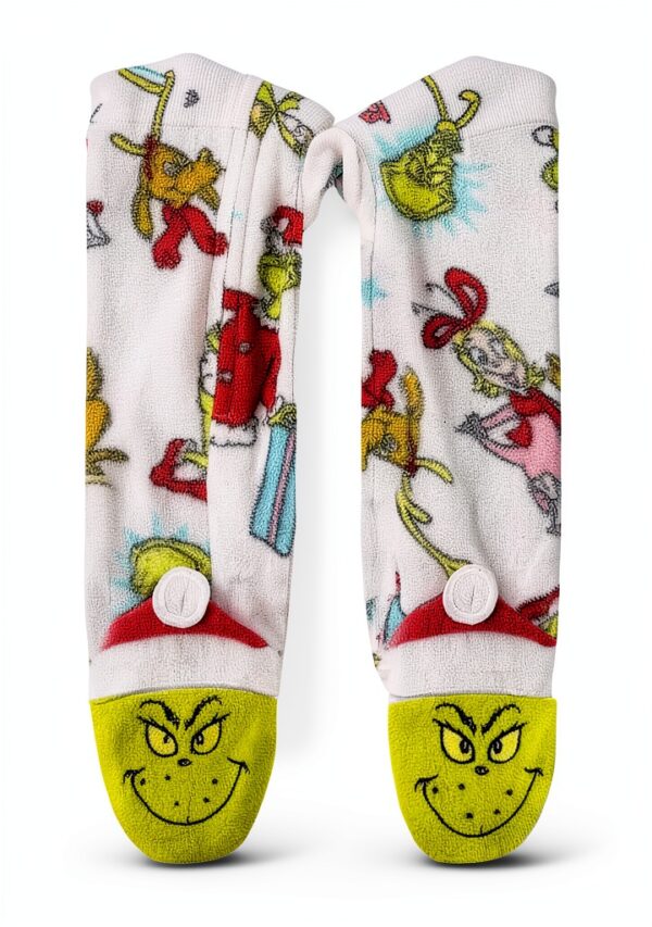 Grinch Baby Sleeper 100 Polyester Fleece Zipper Guard-5