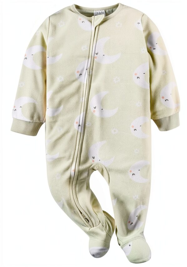 Gerber Baby Blanket Sleepers Cozy Footed Pajamas Moons-1