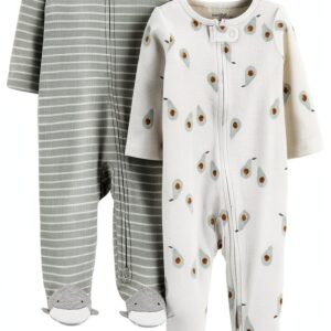 Carters Baby Sleepers 2-Pack Thermal Zipper Unisex-0