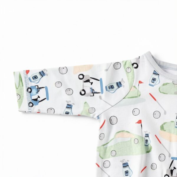 Mud Pie Baby Boys Cotton Sleeper Golf Print Zipper Front-2