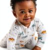 Carters Baby Boys Footed Pajamas Thermal Fabric Zipper-3