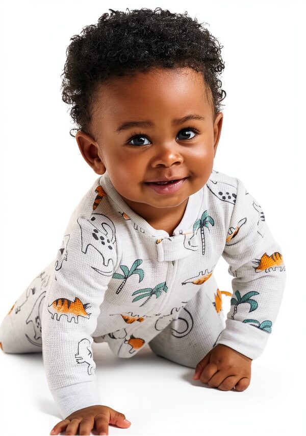 Carters Baby Boys Footed Pajamas Thermal Fabric Zipper-3