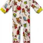 Grinch Baby Sleeper 100 Polyester Fleece Zipper Guard-0