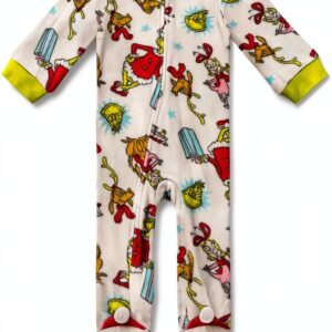 Grinch Baby Sleeper 100 Polyester Fleece Zipper Guard-0