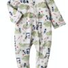 Mud Pie Baby Boys Cotton Sleeper Golf Print Zipper Front-0