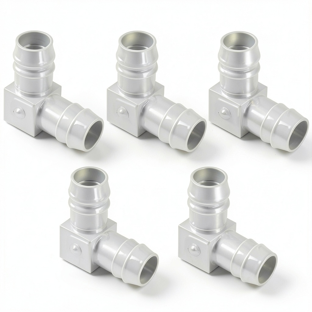 ANPTGHT plastic barbed hose fittings showing brass finish and barbed design