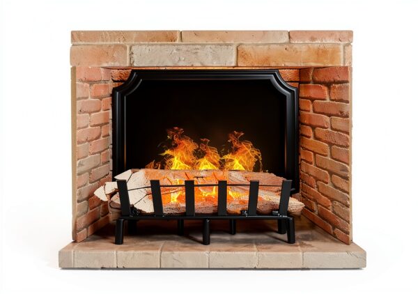 Cast Iron Fireplace Back Plate SIMOND STORE Black-6