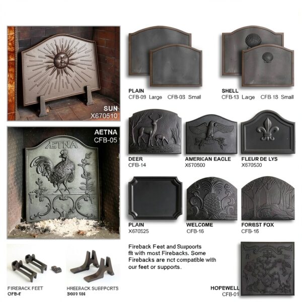 Minuteman International Cast Iron Fireplace Back Plate-4
