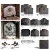 Cast Iron Fireplace Backplate Minuteman Black-4