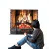 Grate Wall of Fire Fireplace Back Plate-5