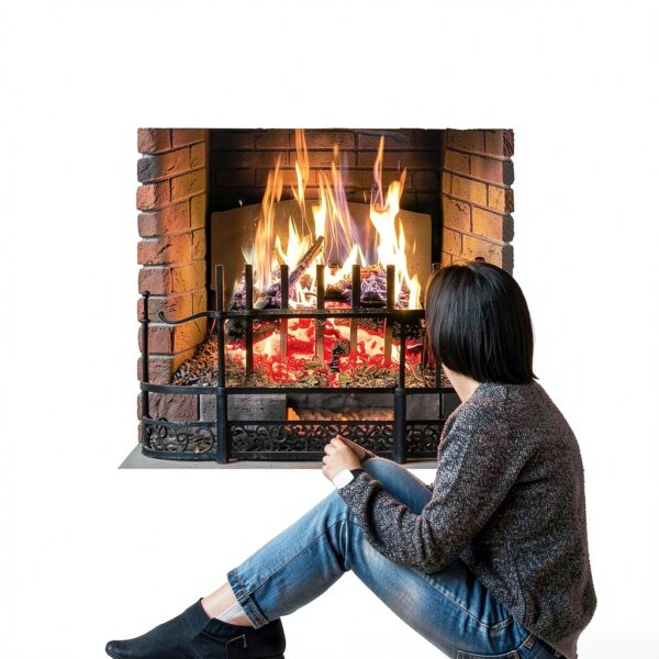 Grate Wall of Fire Fireplace Back Plate-5