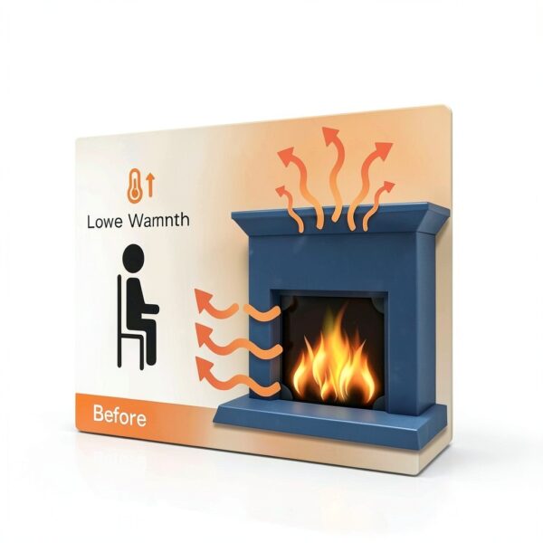 Fireplace Back Plate SIMOND STORE Cast Iron-4