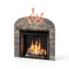 Cast Iron Fireplace Back Plate SIMOND STORE Black-4