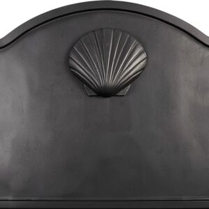 Cast Iron Fireplace Backplate Minuteman Black-0