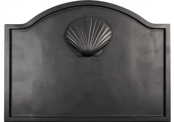 Cast Iron Fireplace Backplate Minuteman Black-0
