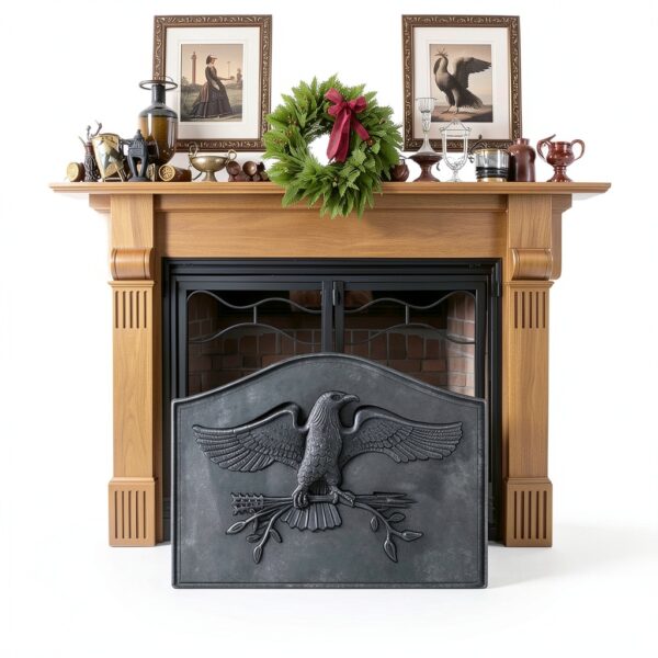 Oakestry Cast Iron Fireplace Back Plate-5