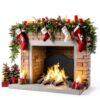 SRIWATANA Iron Fireplace Back Plate 22in Black-5