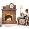 SRIWATANA Iron Fireplace Back Plate 22in Black-7