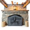Oakestry Cast Iron Fireplace Back Plate-1