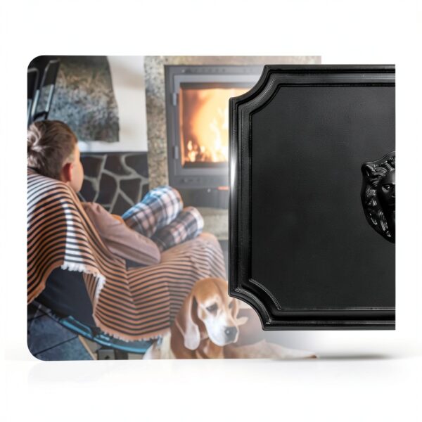 Fireplace Back Plate SIMOND STORE Cast Iron-2