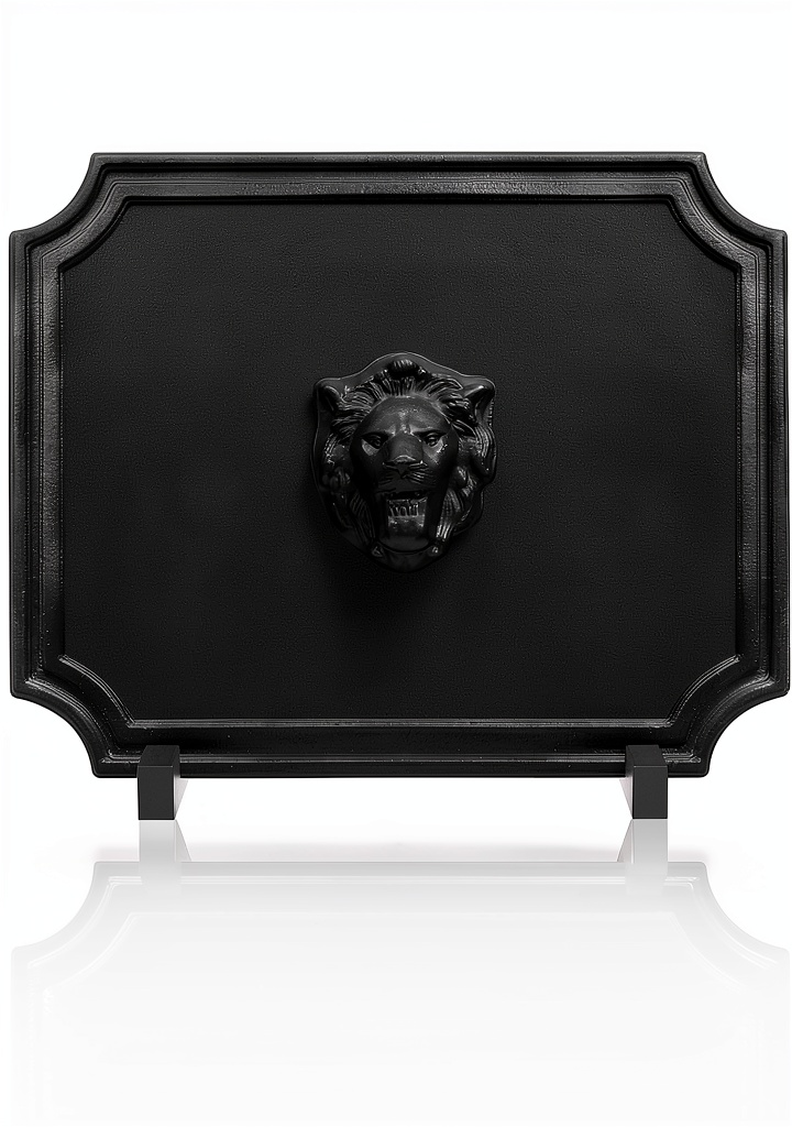 Fireplace back plate installed behind a modern wood stove