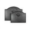 Cast Iron Fireplace Backplate Minuteman Black-2