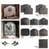 Cast Iron Fireplace Backplate Minuteman Black-3