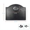 Cast Iron Fireplace Backplate Minuteman Black-1