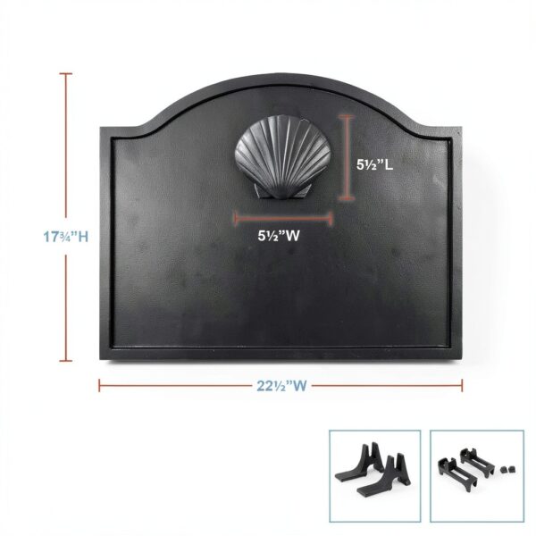 Cast Iron Fireplace Backplate Minuteman Black-1