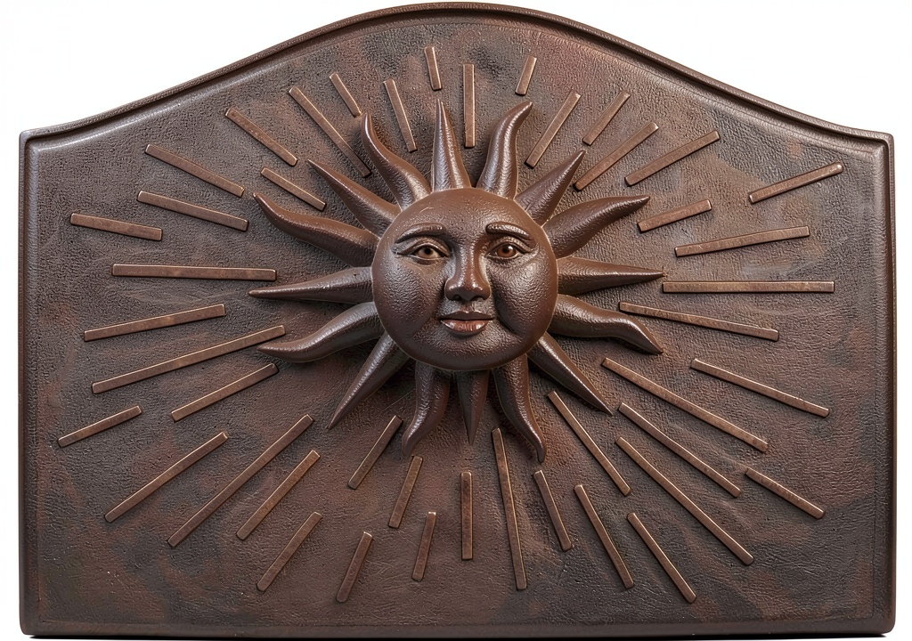 Cast iron fireplace back plate with matte black finish