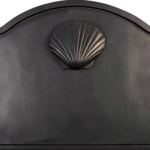 Cast Iron Fireplace Backplate Minuteman Black-0