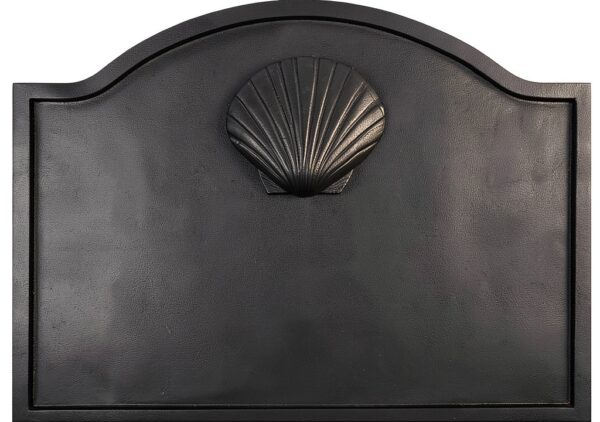 Cast Iron Fireplace Backplate Minuteman Black-0