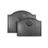 Cast Iron Fireplace Backplate Minuteman Black-2