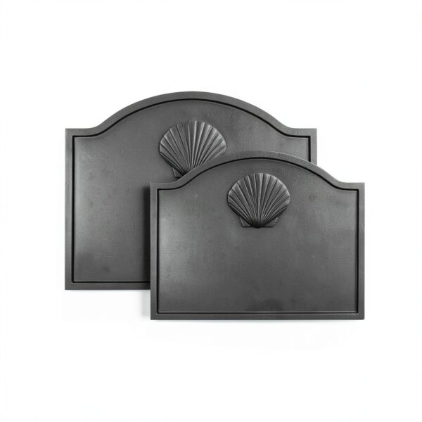 Cast Iron Fireplace Backplate Minuteman Black-2